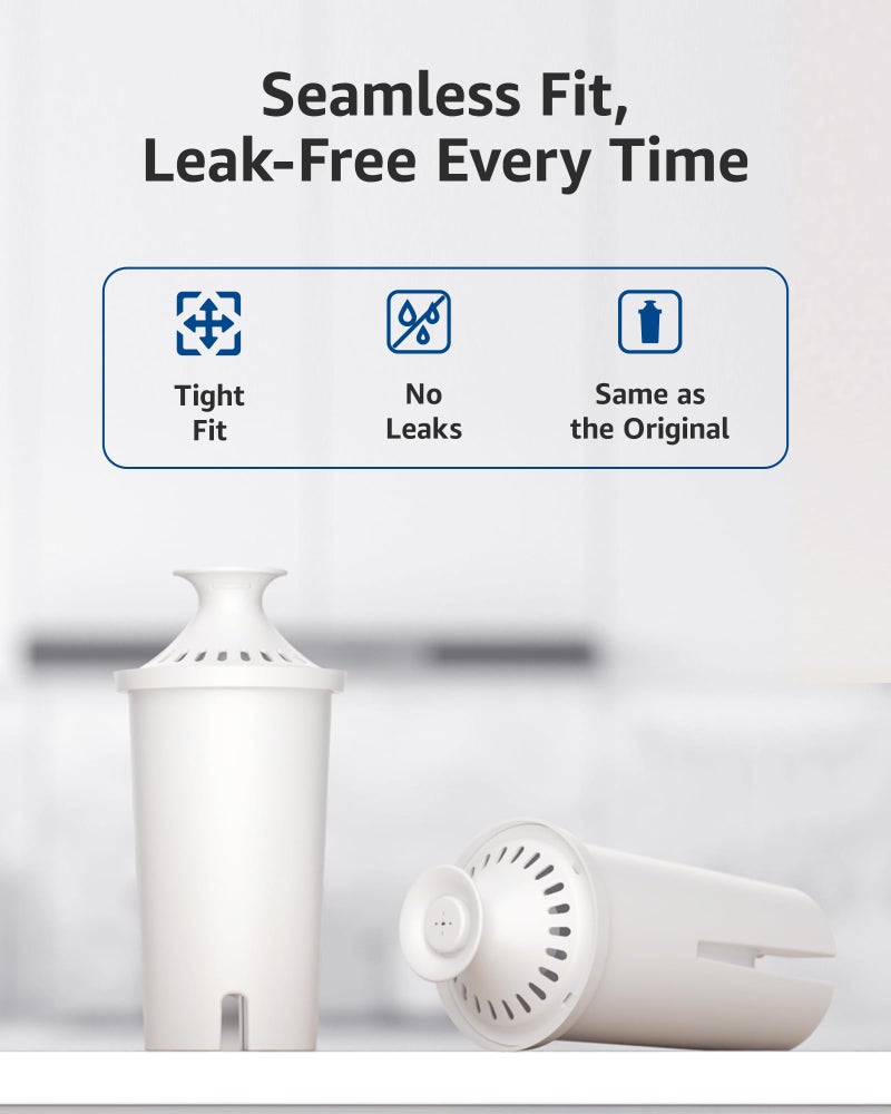 Waterspecialist 6 عبوات فلتر مياه إبريق، بديل لبريتا® كلاسيك 35557، OB03، مافيا® 107007، إباريق بريتا® غراند، ليك، كابري، ويف وأمازون بيسكس® إبريق سعة 10 أكواب، معتمد من NSF، ووتر سبيشاليست - Image 4
